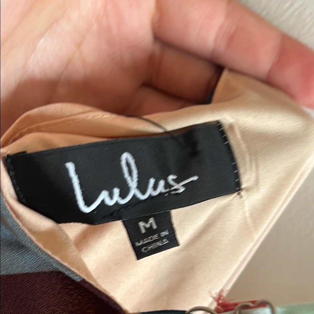 LULUS Erin Muave Multi stripe belted midi slip dress - Picture 8 of 9